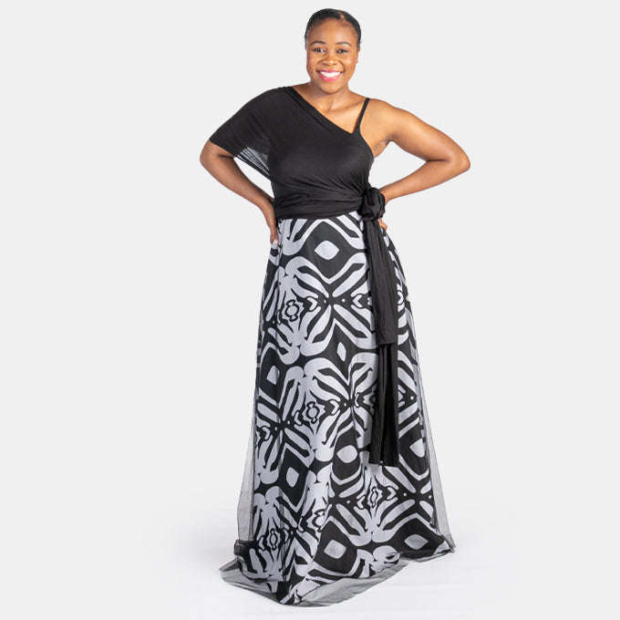 Women's Maxi Arty Dress can be tied in 8 Ways