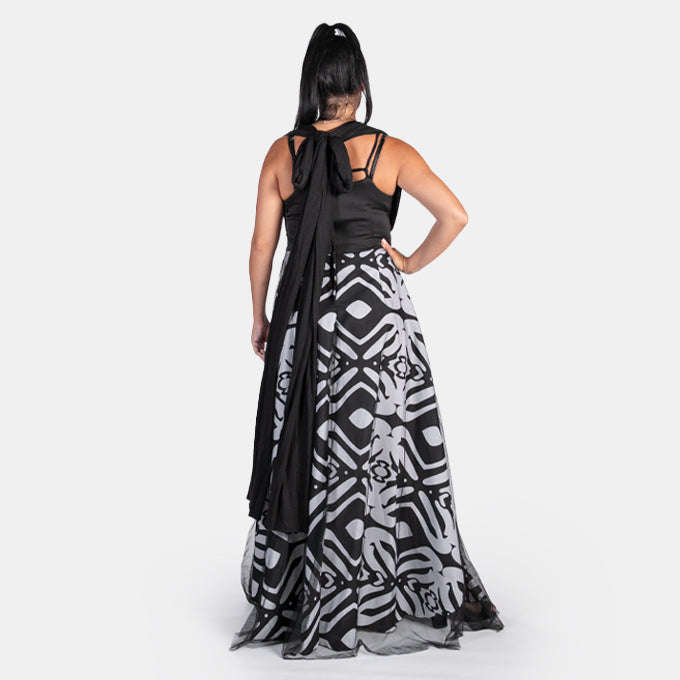 Women's Maxi Arty Dress can be tied in 8 Ways