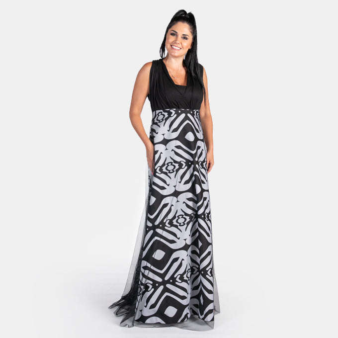 Women's Maxi Arty Dress can be tied in 8 Ways