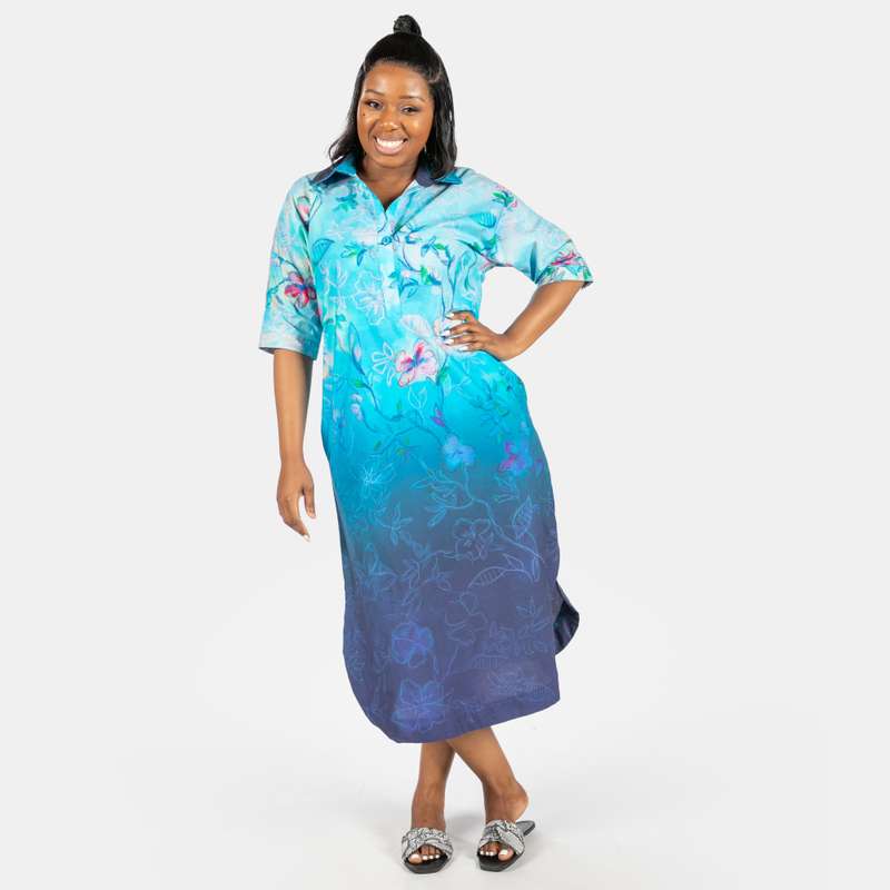 Women's Floral Burst A-Line Dress