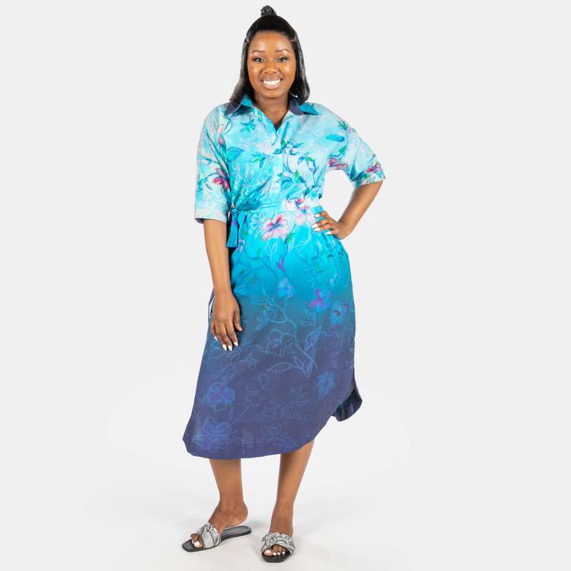 Women's Floral Burst A-Line Dress