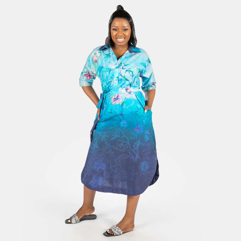 Women's Floral Burst A-Line Dress