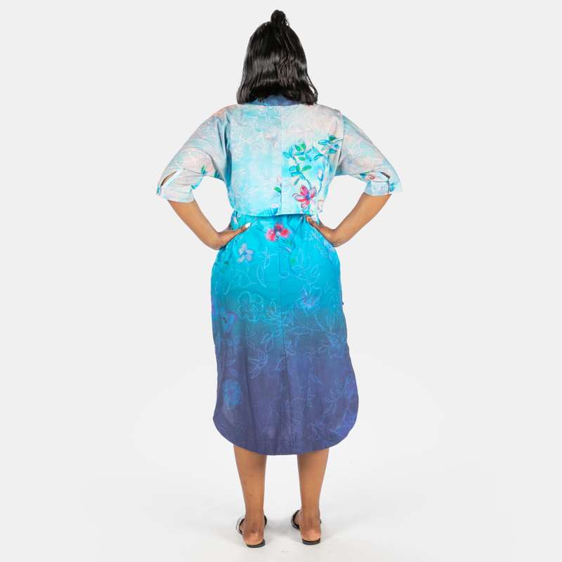 Women's Floral Burst A-Line Dress