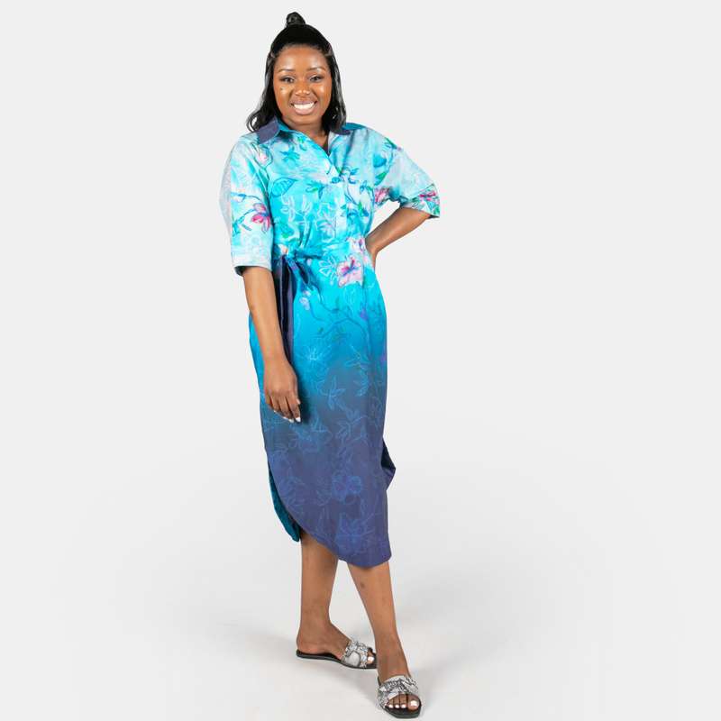 Women's Floral Burst A-Line Dress