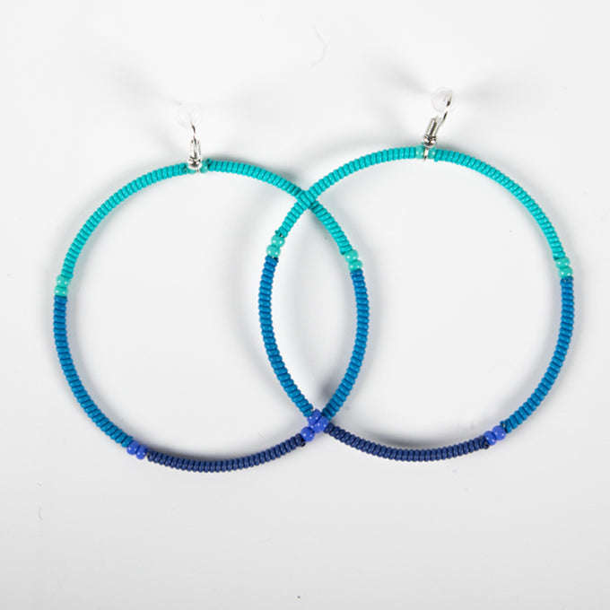 Women's Creole Earrings Large Split 2 Tone Colours