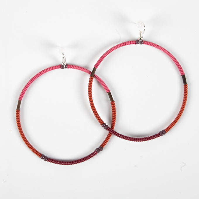 Women's Creole Earrings Large Split 2 Tone Colours