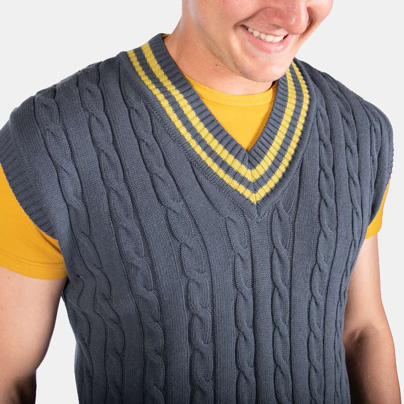 Men's Cricket Cable Traditional Preppy Striped Pullover