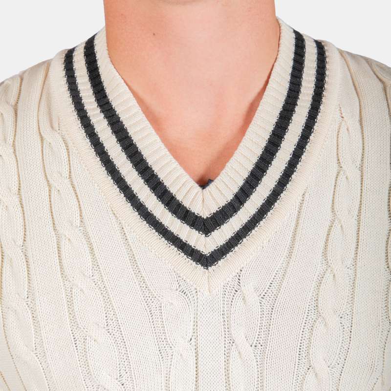 Men's Cricket Cable Traditional Preppy Striped Pullover