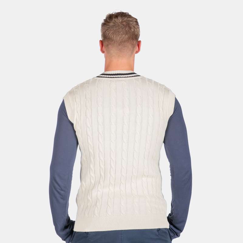 Men's Cricket Cable Traditional Preppy Striped Pullover
