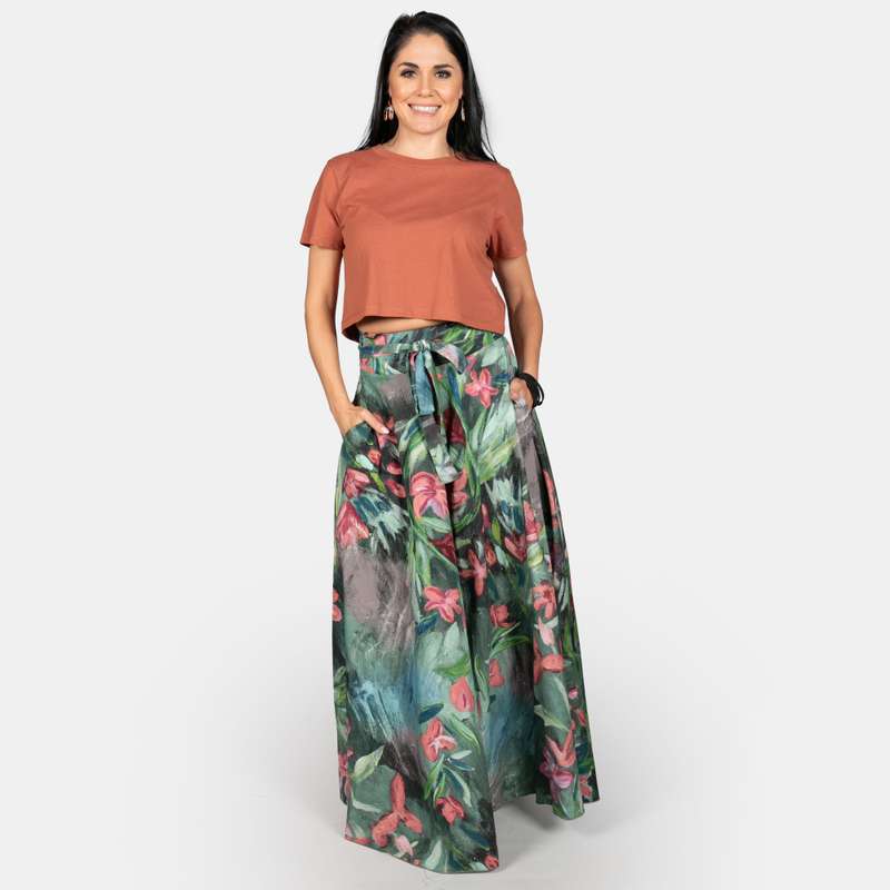 Ladies Reflection Floral Long Skirt