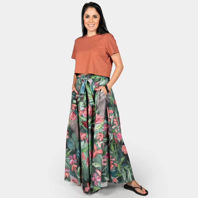 Ladies Reflection Floral Long Skirt