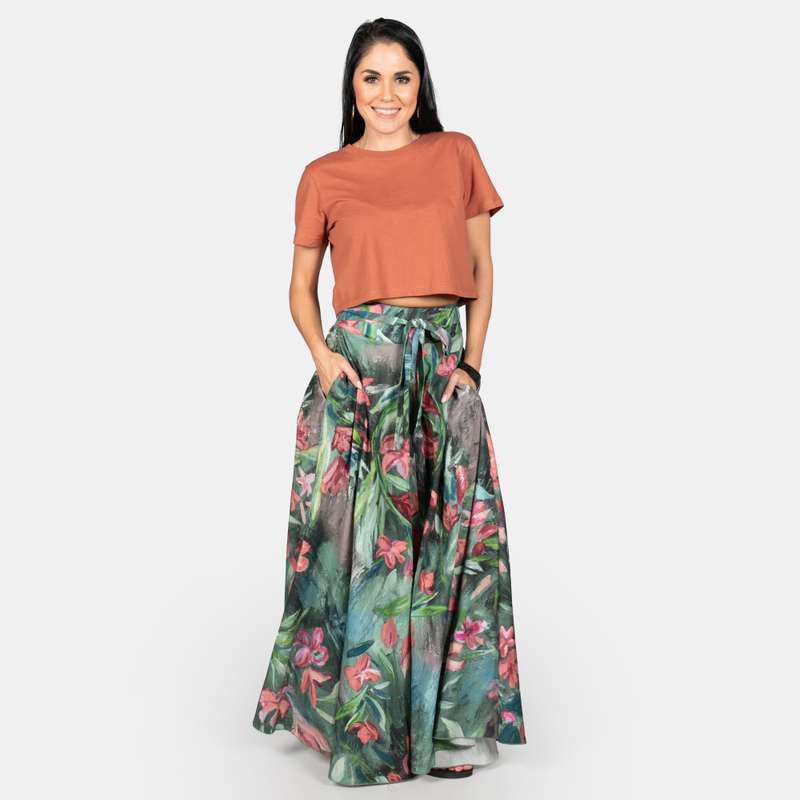 Ladies Reflection Floral Long Skirt