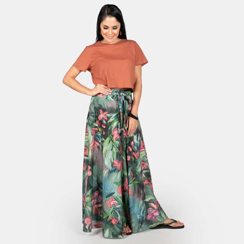 Ladies Reflection Floral Long Skirt