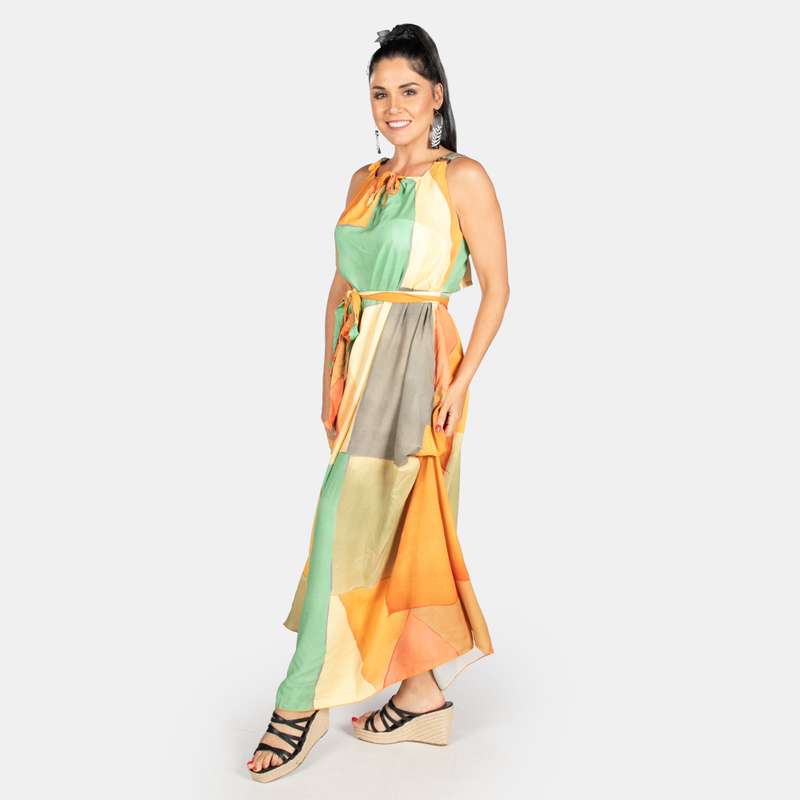 Women's Sleeveless Stained Glass Spring Dress