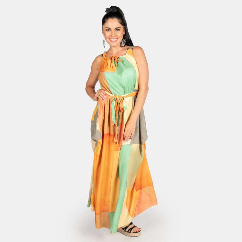 Women's Sleeveless Stained Glass Spring Dress