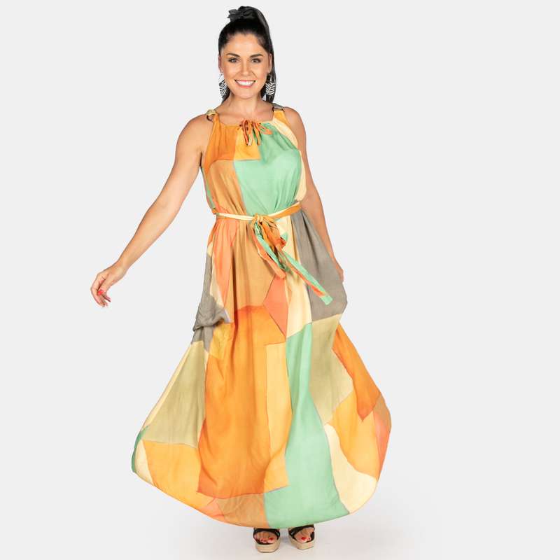 Women's Sleeveless Stained Glass Spring Dress