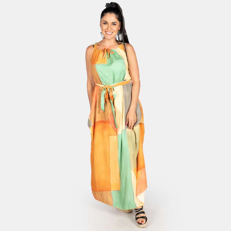 Women's Sleeveless Stained Glass Spring Dress