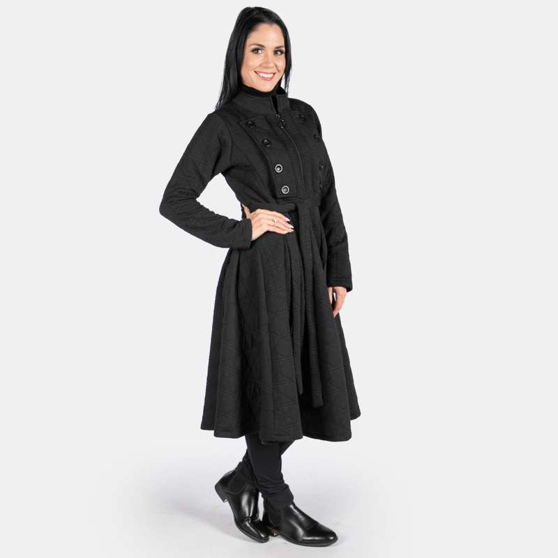 Women's Military Jacket Extends Zipped Flattering Jacket