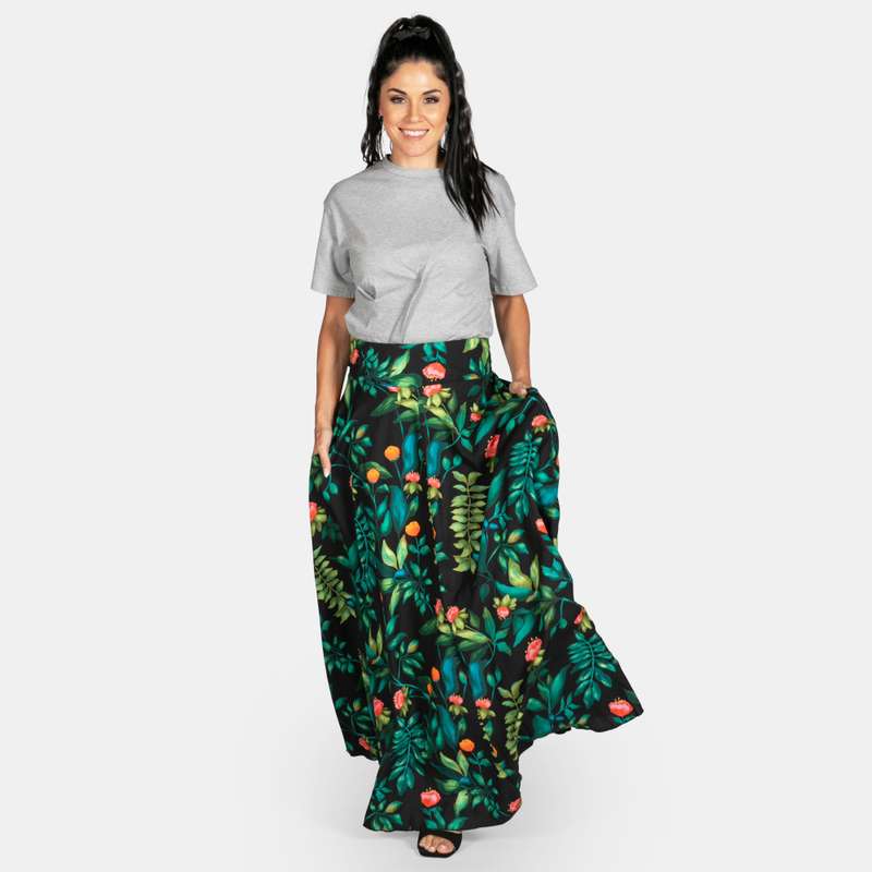 Ladies Reflection Floral Long Skirt