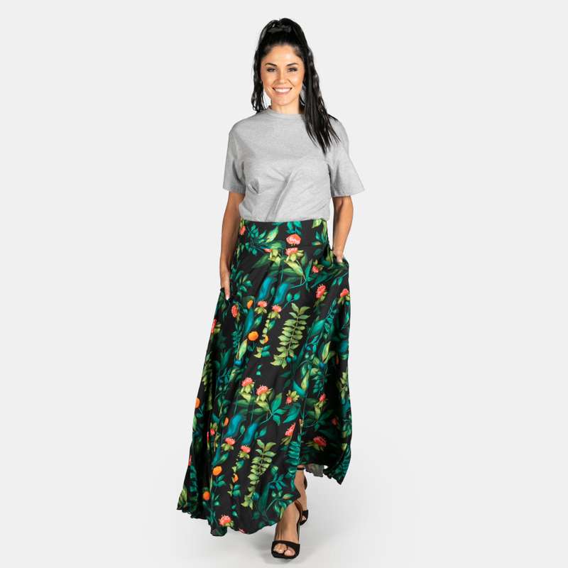 Ladies Reflection Floral Long Skirt