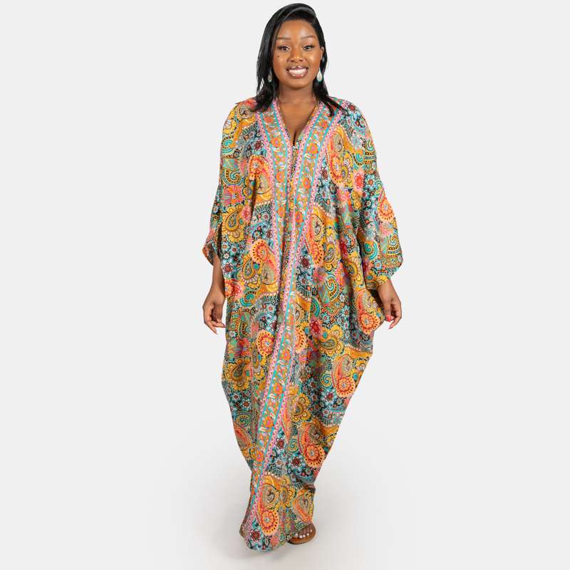 Women's Mauritius Silk Feel Kaftan