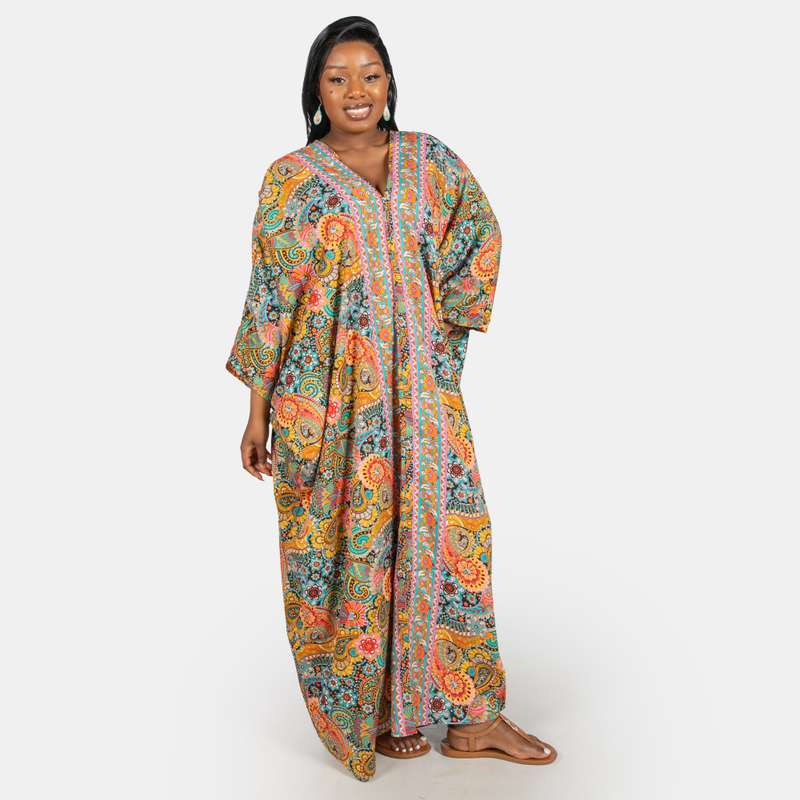 Women's Mauritius Silk Feel Kaftan
