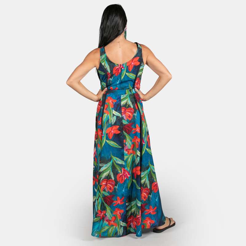 Ladies Floral Zipped Bridgerton Dress