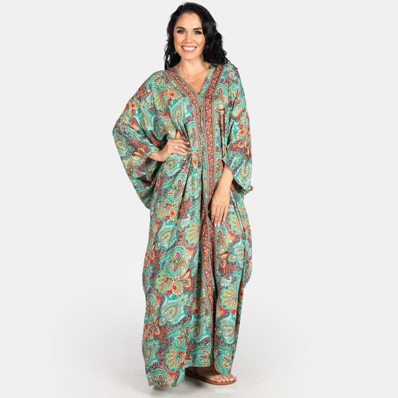 Women's Mauritius Silk Feel Kaftan