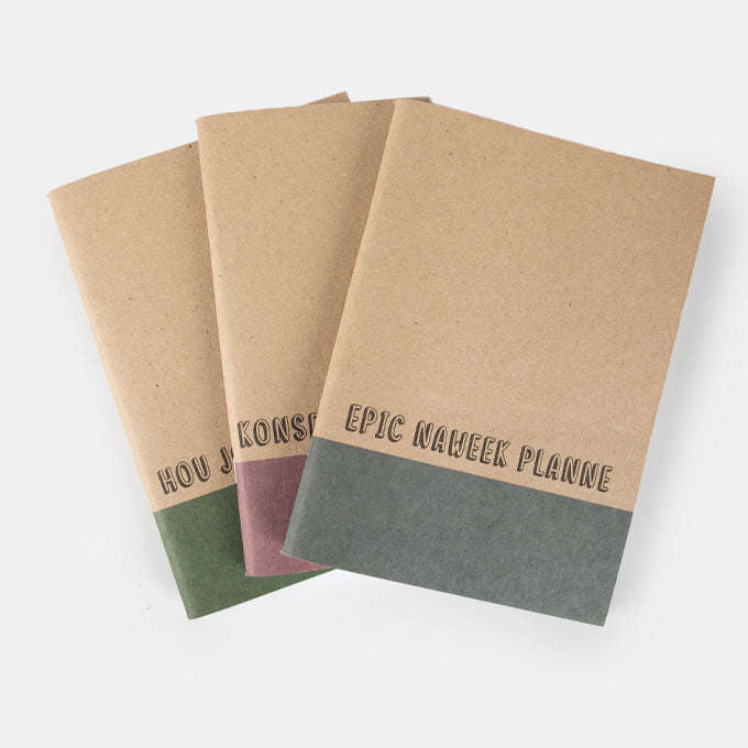 Onbeskof NoteBook Set of 3 Different Covers Paper