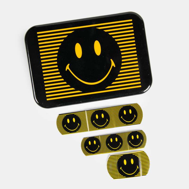 Assorted Plaster Smiley Face Tin