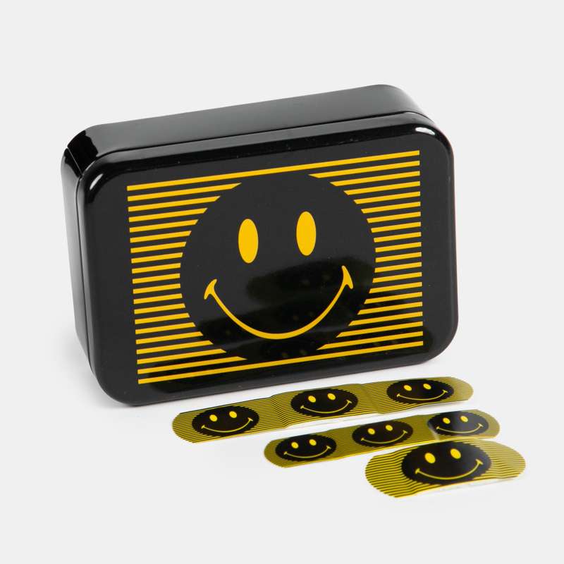 Assorted Plaster Smiley Face Tin