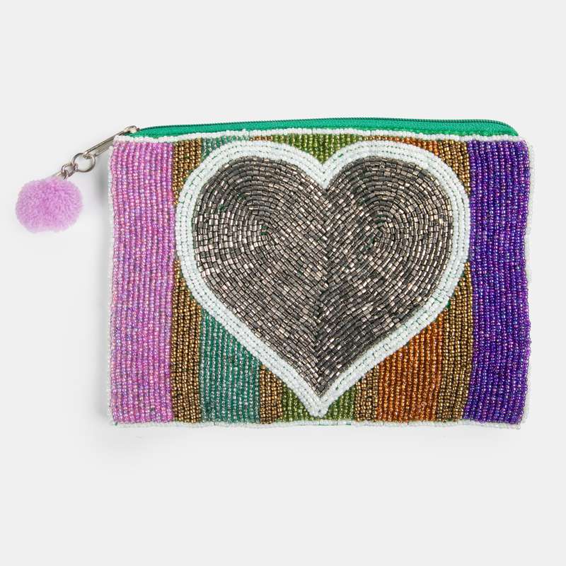 Border Heart Purse Medium