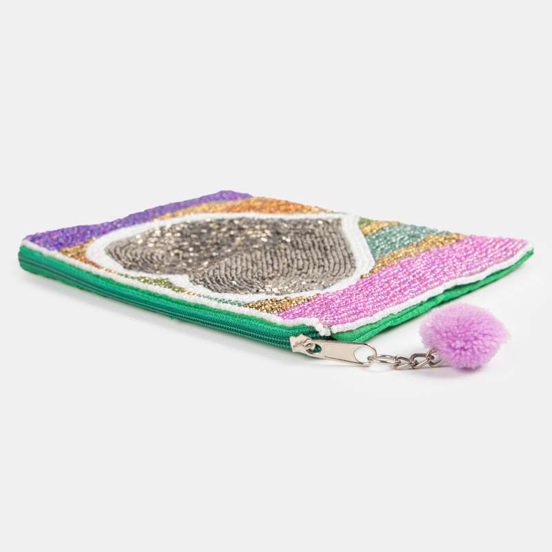 Border Heart Purse Medium