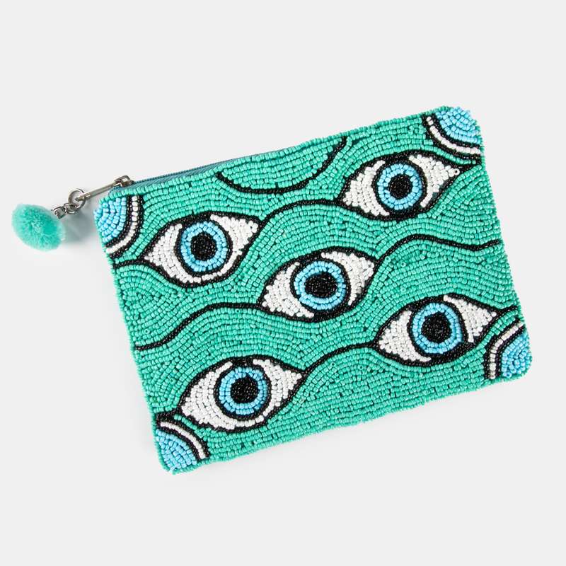 Eyes Purse Medium Hand Beaded