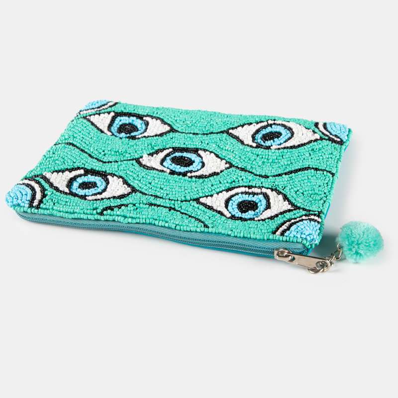 Eyes Purse Medium Hand Beaded