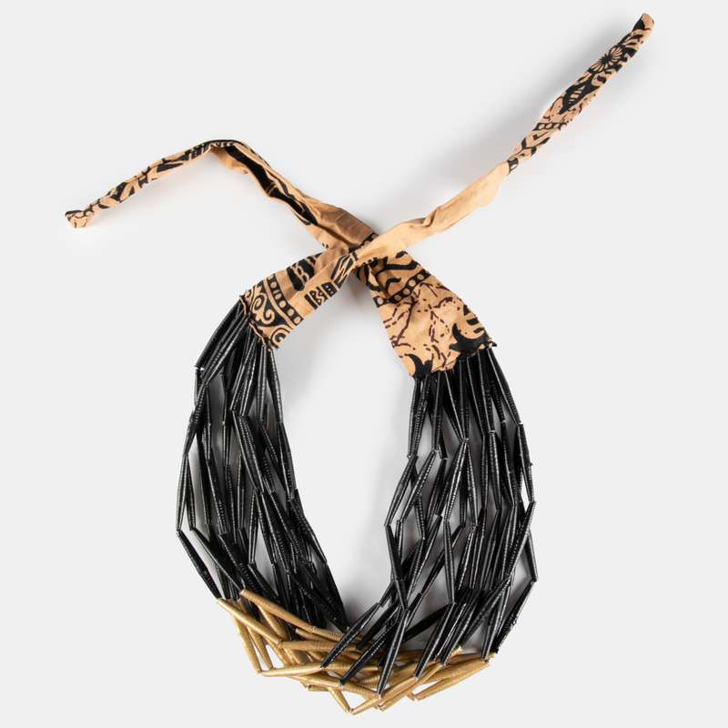 Fabric and Paper Necklace