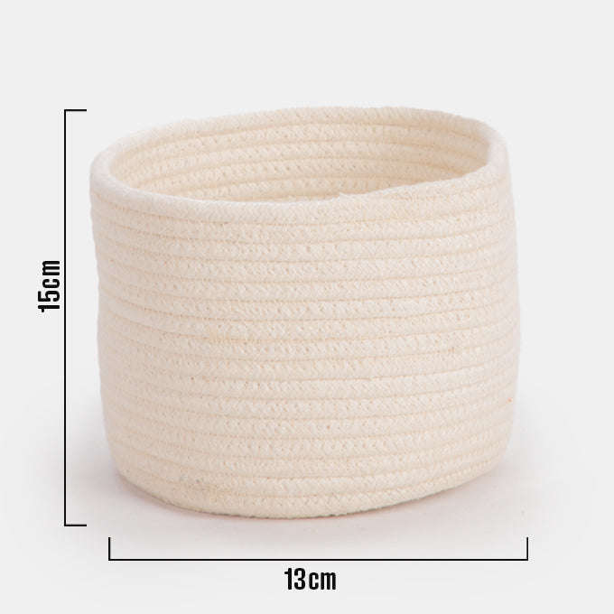 Thick Cotton Cord Stitched Small Basket