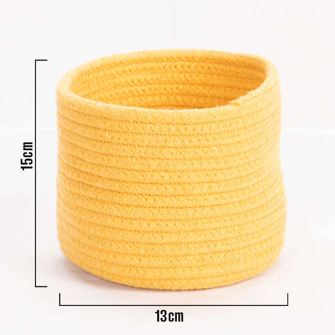 Thick Cotton Cord Stitched Small Basket