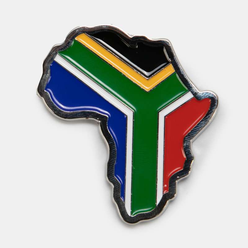 SA Flag Africa Continent Shaped Magnet