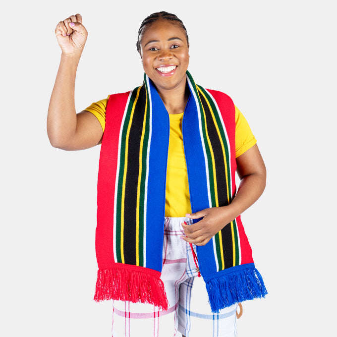 South African Flag Wool Warm Knitted Scarf