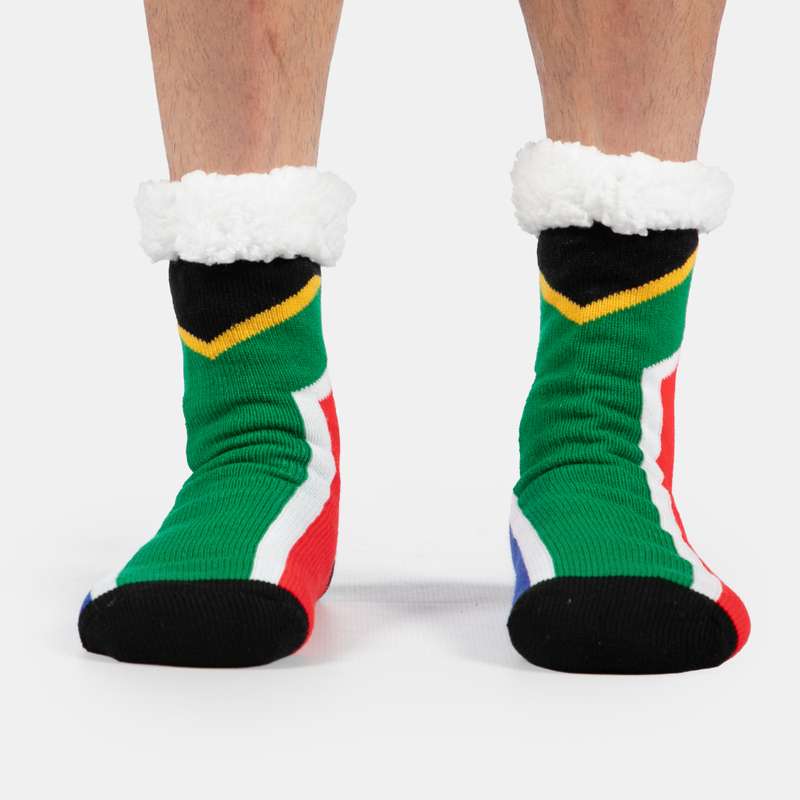 SA Flag Slipper Socks