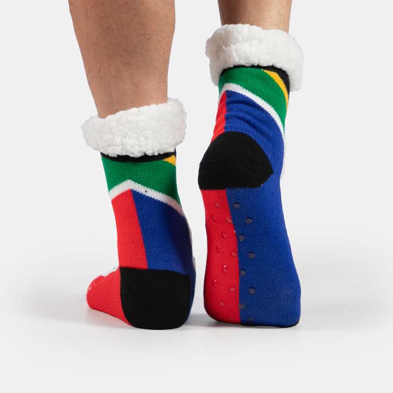 SA Flag Slipper Socks