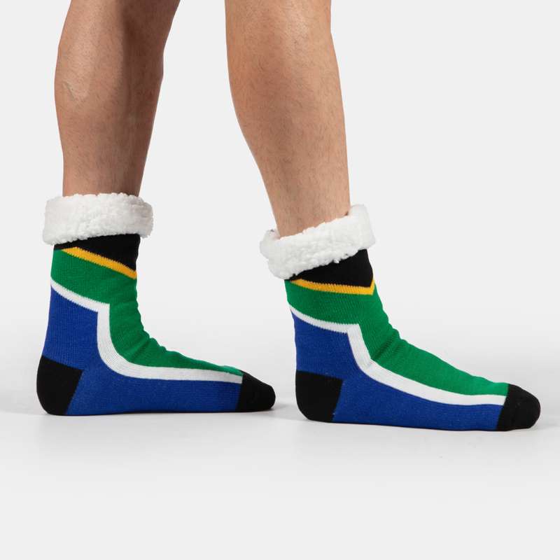 SA Flag Slipper Socks