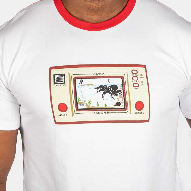 Men's Nintendo Octopus Retro Game Short Sleeve T-Shirt