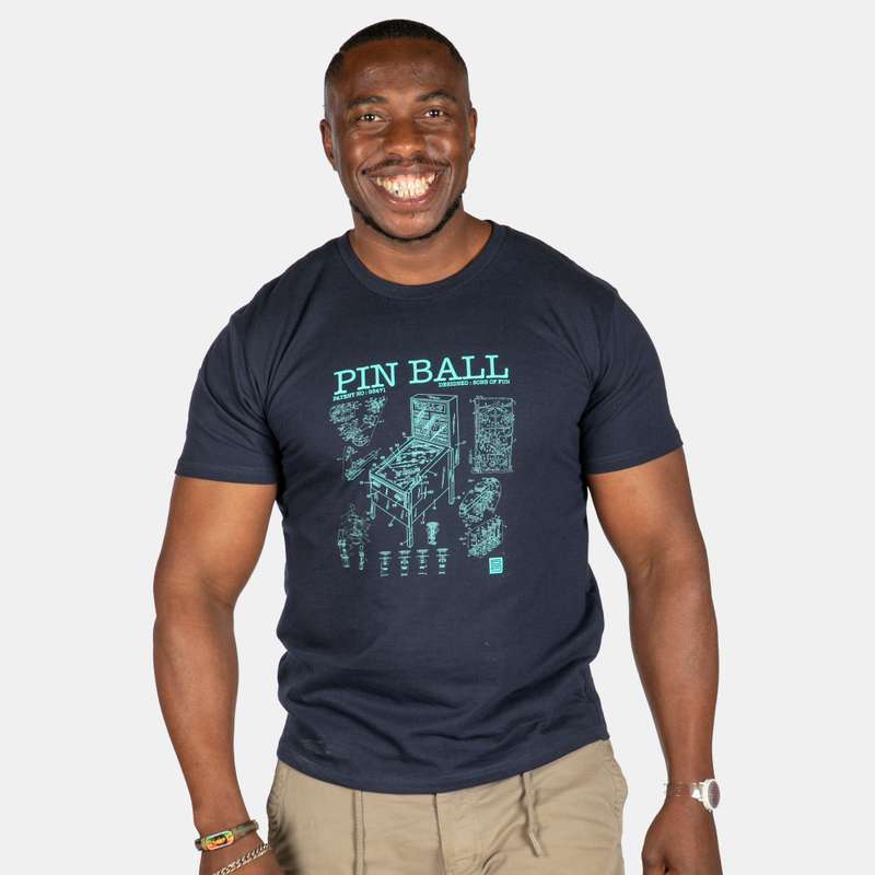 Men's Pin Ball Retro Design T-Shirt