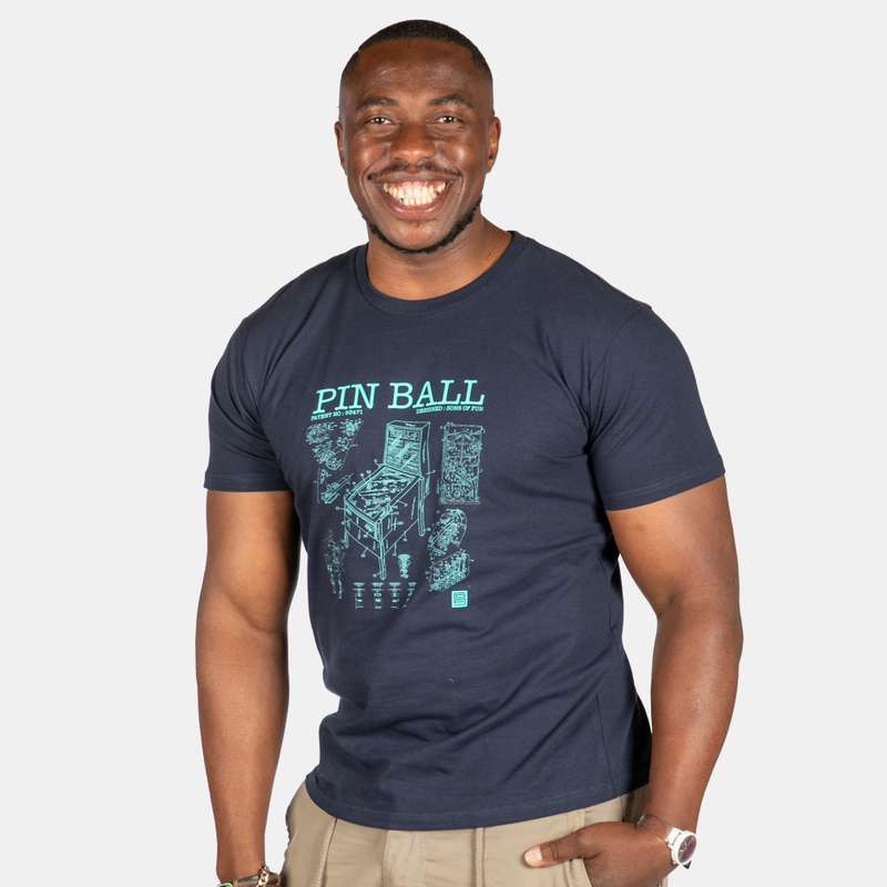 Men's Pin Ball Retro Design T-Shirt