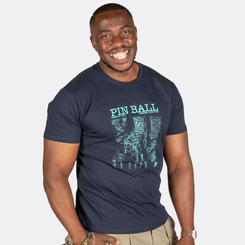 Men's Pin Ball Retro Design T-Shirt