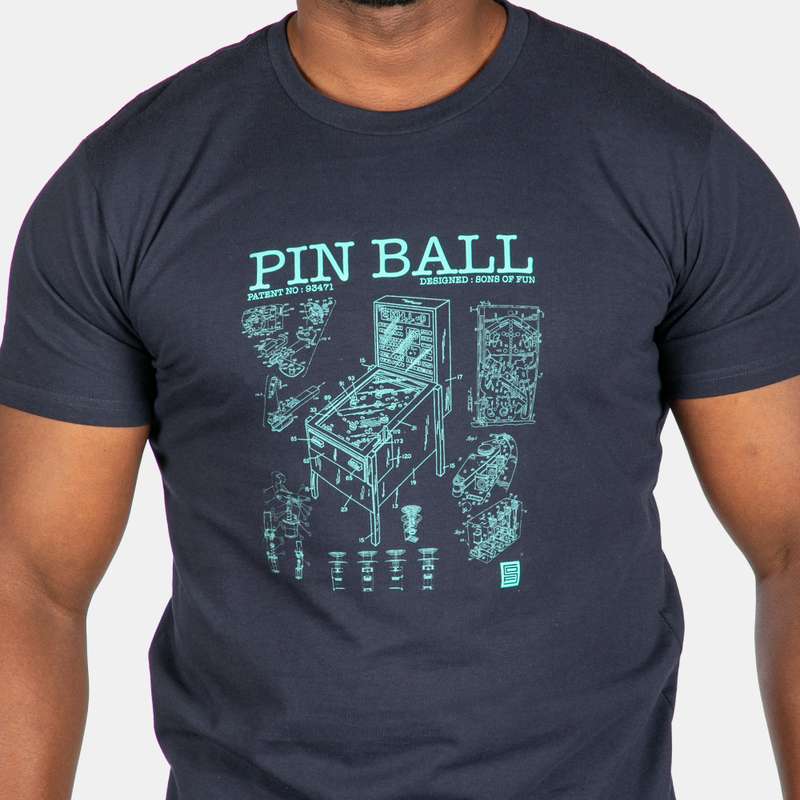 Men's Pin Ball Retro Design T-Shirt