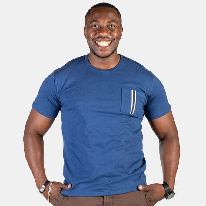 Men's Pocket Stripe T-Shirt Patch Pocket 2 Colours