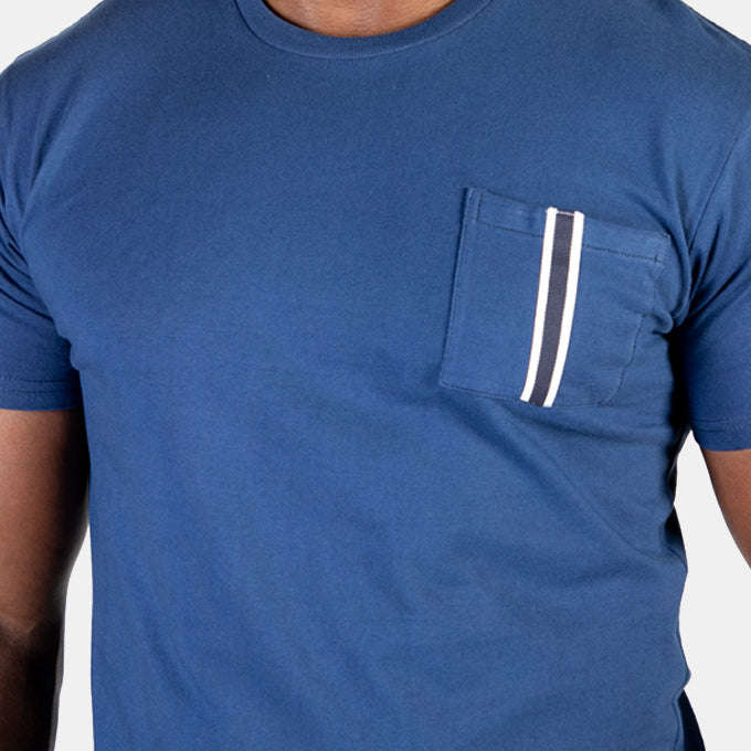 Men's Pocket Stripe T-Shirt Patch Pocket 2 Colours